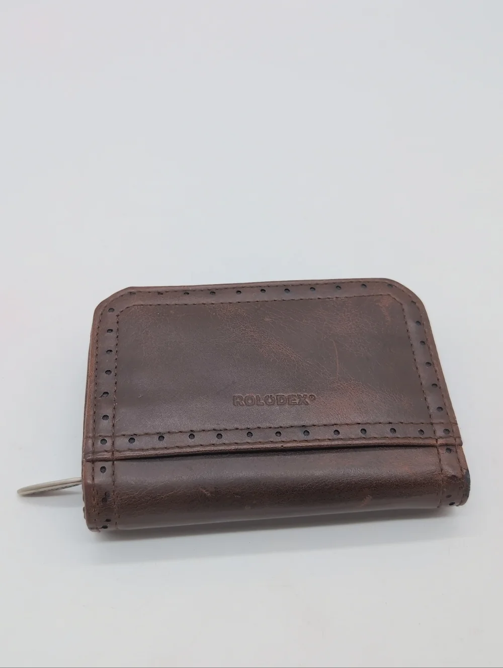 Rolodex 5x3.5 Zipper Brown  Card Wallet